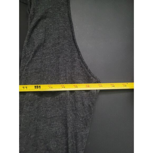 Y2k Ambience Apparel Sheer Knit Asymmetrical Cardigan Vest S Gray Grunge Fairy - Picture 3 of 4